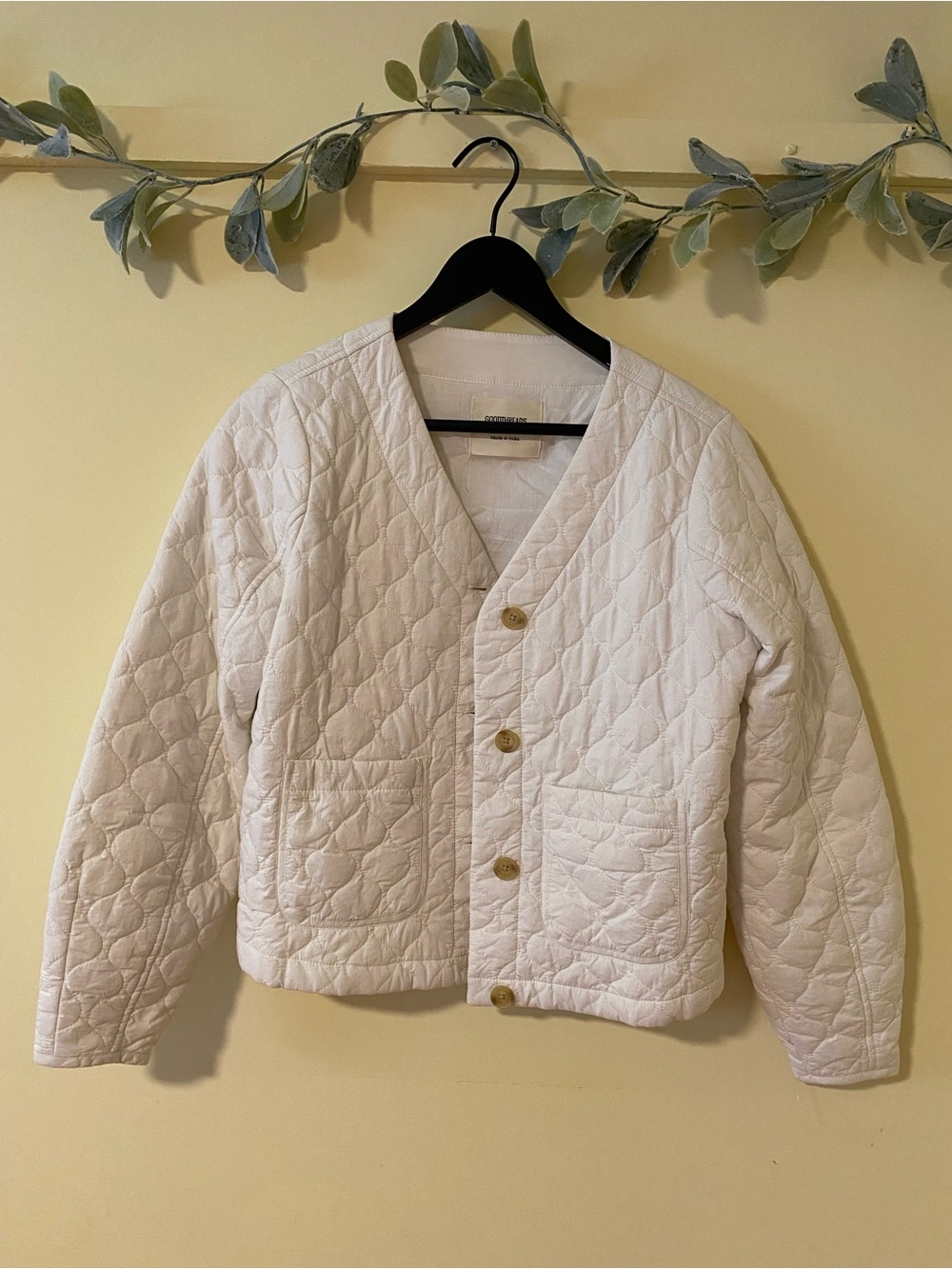 GoodThreads White Quilted Puffer Jacket - Picture 3 of 11
